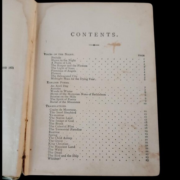 RARE 1878 EDITION/VINTAGE LONGFELLOW “THE POETICAL WORKS” BOOK - Picture 4 of 10